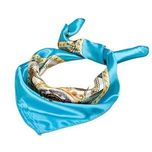 Silky Satin Fashion Square Scarf Breathable Silky Scarf  23.6 inches